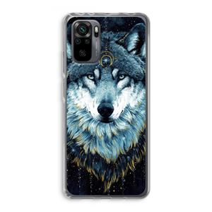 CaseCompany Darkness Wolf: Xiaomi Redmi Note 10 Pro Transparant Hoesje