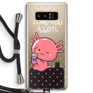 CaseCompany Love You A Lotl: Samsung Galaxy Note 8 Transparant Hoesje met koord