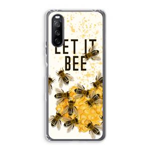 CaseCompany Let it bee: Sony Xperia 10 III Transparant Hoesje