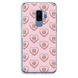 CaseCompany Chicks before dicks: Samsung Galaxy S9 Plus Transparant Hoesje