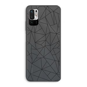 CaseCompany Geometrische lijnen zwart: Xiaomi Redmi Note 10 5G Transparant Hoesje