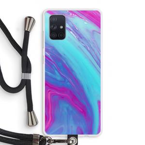 CaseCompany Zweverige regenboog: Samsung Galaxy A71 Transparant Hoesje met koord