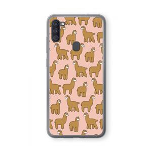 CaseCompany Alpacas: Samsung Galaxy A11 Transparant Hoesje