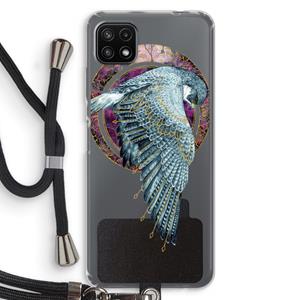 CaseCompany Golden Falcon: Samsung Galaxy A22 5G Transparant Hoesje met koord