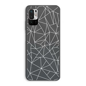 CaseCompany Geometrische lijnen wit: Xiaomi Redmi Note 10 5G Transparant Hoesje