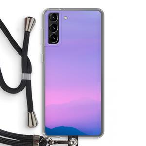 CaseCompany Sunset pastel: Samsung Galaxy S21 Plus Transparant Hoesje met koord