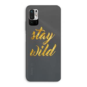 CaseCompany Stay wild: Xiaomi Redmi Note 10 5G Transparant Hoesje