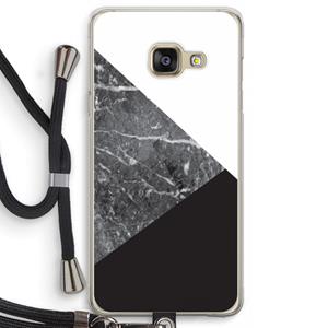 CaseCompany Combinatie marmer: Samsung Galaxy A3 (2016) Transparant Hoesje met koord