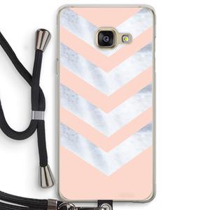 CaseCompany Marmeren pijlen: Samsung Galaxy A3 (2016) Transparant Hoesje met koord