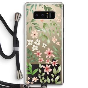 CaseCompany Botanical sweet flower heaven: Samsung Galaxy Note 8 Transparant Hoesje met koord