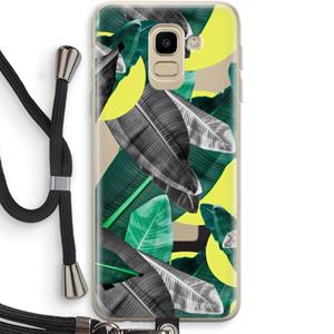 CaseCompany Fantasie jungle: Samsung Galaxy J6 (2018) Transparant Hoesje met koord