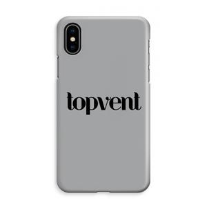 CaseCompany Topvent Grijs Zwart: iPhone XS Max Volledig Geprint Hoesje