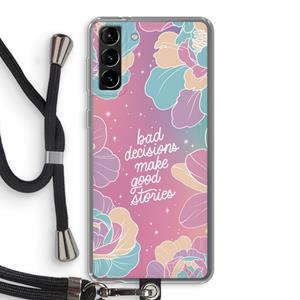 CaseCompany Good stories: Samsung Galaxy S21 Plus Transparant Hoesje met koord