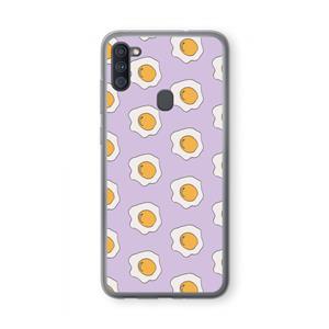 CaseCompany Bacon to my eggs #1: Samsung Galaxy A11 Transparant Hoesje