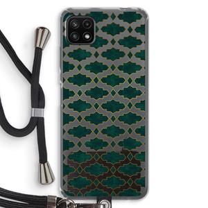 CaseCompany Moroccan tiles: Samsung Galaxy A22 5G Transparant Hoesje met koord