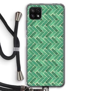 CaseCompany Moroccan tiles 2: Samsung Galaxy A22 5G Transparant Hoesje met koord