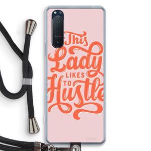 CaseCompany Hustle Lady: Sony Xperia 5 II Transparant Hoesje met koord