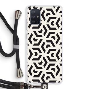CaseCompany Crazy pattern: Samsung Galaxy A71 Transparant Hoesje met koord