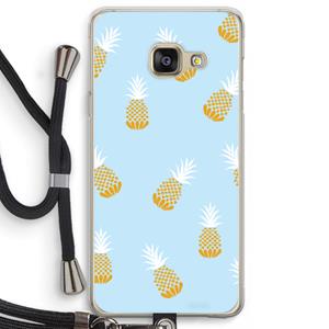 CaseCompany Ananasjes: Samsung Galaxy A3 (2016) Transparant Hoesje met koord