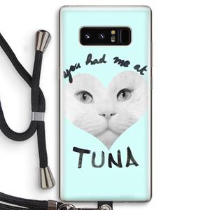 CaseCompany You had me at tuna: Samsung Galaxy Note 8 Transparant Hoesje met koord
