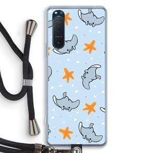 CaseCompany Manta: Sony Xperia 5 II Transparant Hoesje met koord