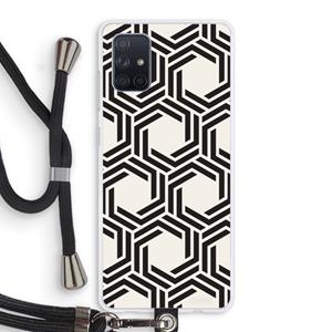 CaseCompany Geometrisch patroon: Samsung Galaxy A71 Transparant Hoesje met koord