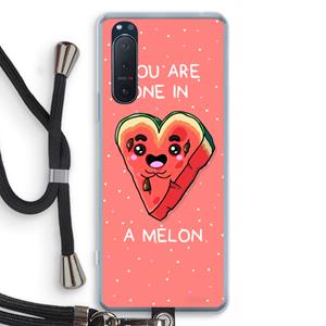 CaseCompany One In A Melon: Sony Xperia 5 II Transparant Hoesje met koord