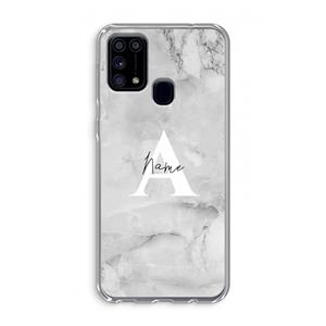 CaseCompany Ivory Marble: Samsung Galaxy M31 Transparant Hoesje