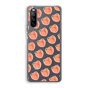 CaseCompany Just peachy: Sony Xperia 10 III Transparant Hoesje