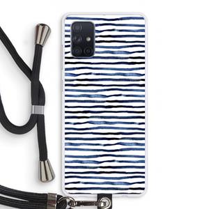 CaseCompany Verrassende lijnen: Samsung Galaxy A71 Transparant Hoesje met koord