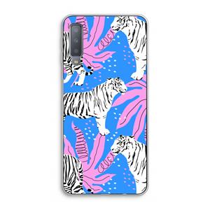 CaseCompany Tijger: Samsung Galaxy A7 (2018) Transparant Hoesje