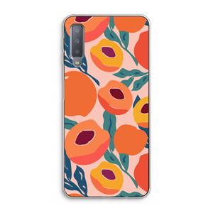 CaseCompany Perzik: Samsung Galaxy A7 (2018) Transparant Hoesje