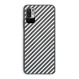 CaseCompany Strepen zwart-wit: Xiaomi Redmi Note 10 5G Transparant Hoesje