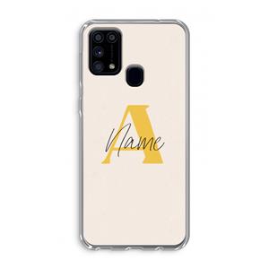 CaseCompany Amber Script: Samsung Galaxy M31 Transparant Hoesje