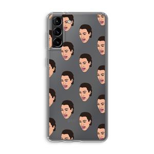 CaseCompany Ugly Cry Call: Samsung Galaxy S21 Plus Transparant Hoesje