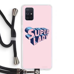 CaseCompany Superlady: Samsung Galaxy A71 Transparant Hoesje met koord