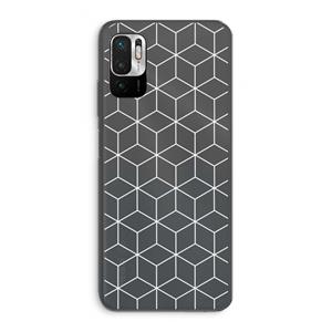 CaseCompany Zwart-witte kubussen: Xiaomi Redmi Note 10 5G Transparant Hoesje