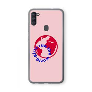 CaseCompany Run The World: Samsung Galaxy A11 Transparant Hoesje