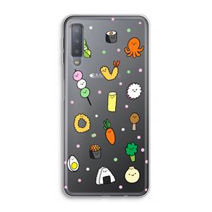 CaseCompany Happy bento friends: Samsung Galaxy A7 (2018) Transparant Hoesje