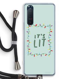 CaseCompany It's Lit: Sony Xperia 5 II Transparant Hoesje met koord