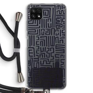 CaseCompany Moroccan Print: Samsung Galaxy A22 5G Transparant Hoesje met koord