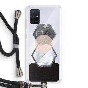 CaseCompany Creatieve toets: Samsung Galaxy A71 Transparant Hoesje met koord