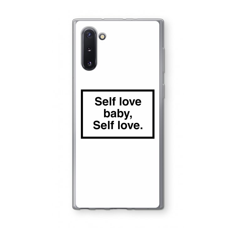 CaseCompany Self love: Samsung Galaxy Note 10 Transparant Hoesje