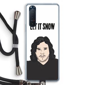 CaseCompany Let It Snow: Sony Xperia 5 II Transparant Hoesje met koord