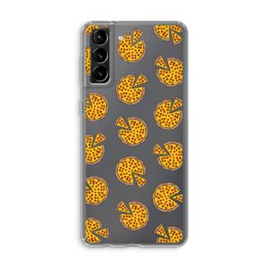 CaseCompany You Had Me At Pizza: Samsung Galaxy S21 Plus Transparant Hoesje