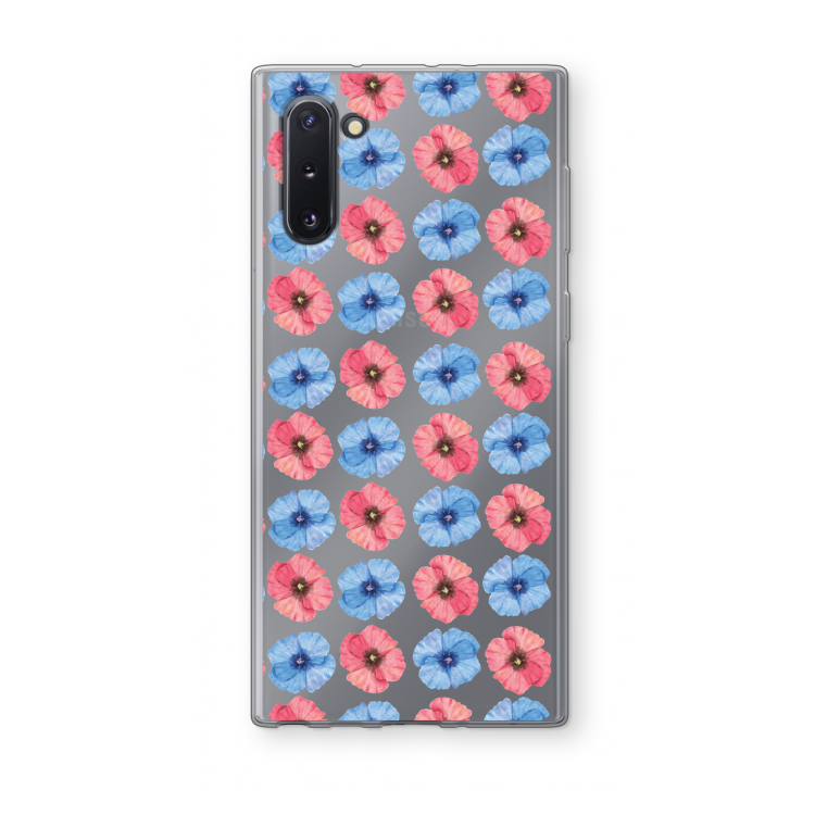 CaseCompany Klaproosjes: Samsung Galaxy Note 10 Transparant Hoesje
