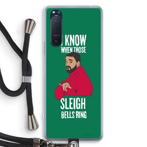 CaseCompany Sleigh Bells Ring: Sony Xperia 5 II Transparant Hoesje met koord