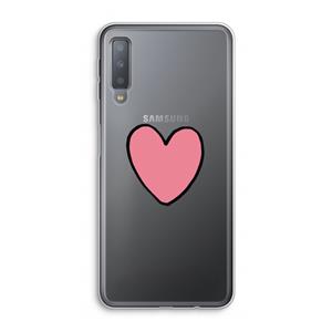 CaseCompany Hartje: Samsung Galaxy A7 (2018) Transparant Hoesje