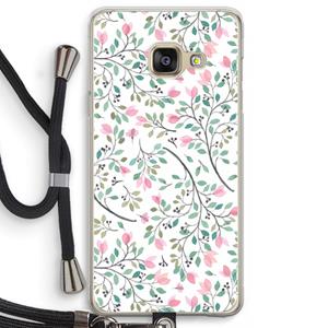 CaseCompany Sierlijke bloemen: Samsung Galaxy A3 (2016) Transparant Hoesje met koord