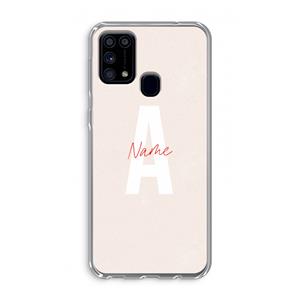 CaseCompany Strawberry Milkshake: Samsung Galaxy M31 Transparant Hoesje